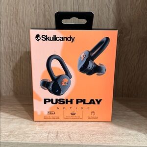 Skullcandy Push Play Active Earbuds - Black and Orange